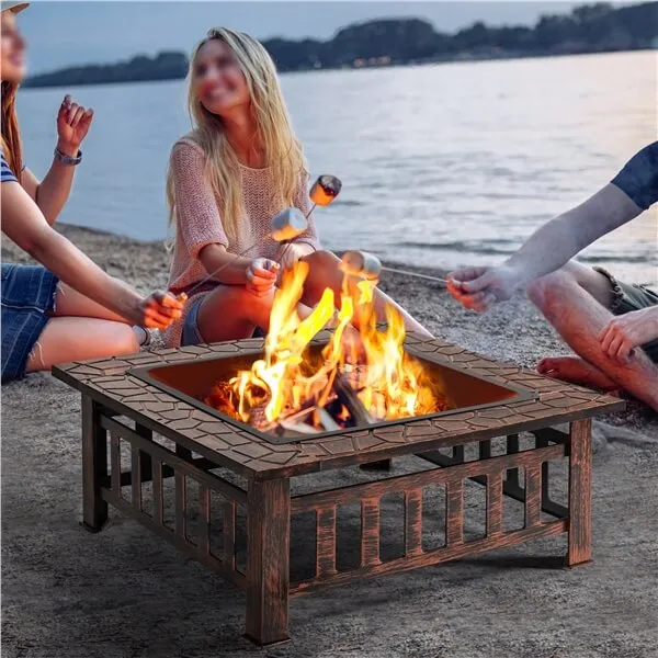 Yaheetech 34'' Square Fire Pit