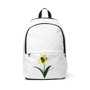 Yellow Flower Unisex Fabric Backpack